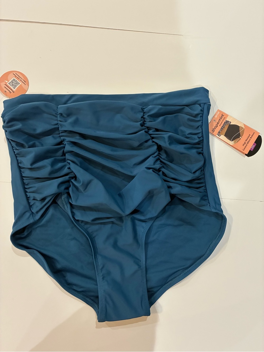 Shapermint Teal Blue 3‑Piece Tankini Swim Set — NWT (Top, Skirted Bottom & Brief - Picture 12 of 16